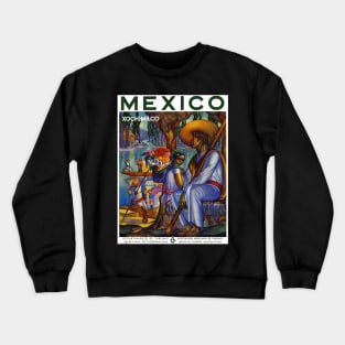 Bold and Bright Restored Vintage Mexico Travel Poster Crewneck Sweatshirt